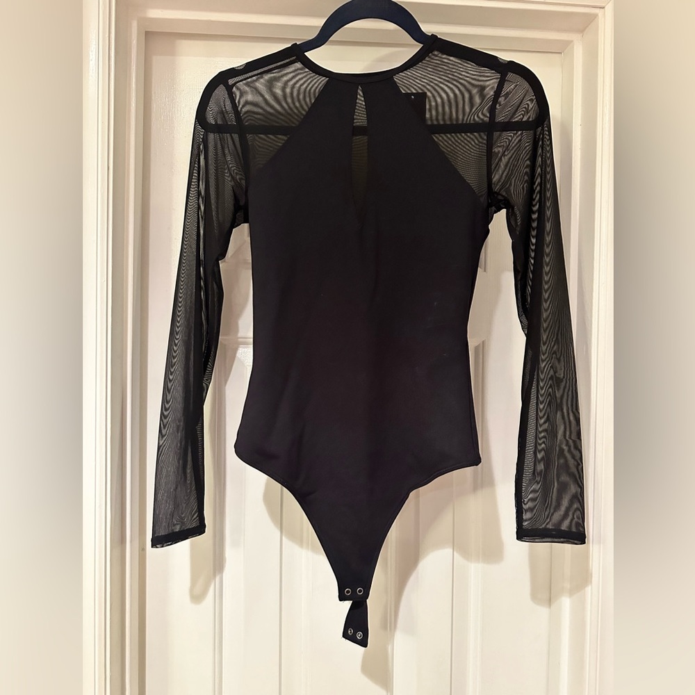 Abercrombie | Long-Sleeve Seamless Mesh Bodysuit